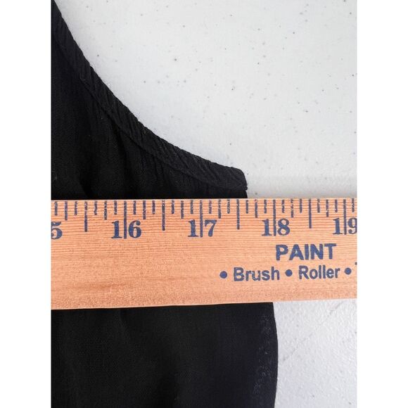 Japna Women's Black Crochet Open Back Sleeveless Boho Tunic Top Blouse Size S - Picture 7 of 10